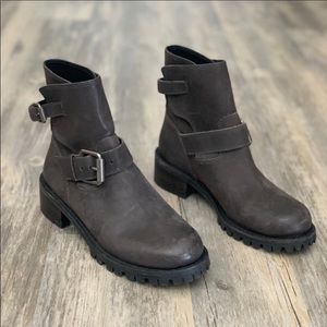 NWOT Allsaints Shoreditch buckle moto boots
